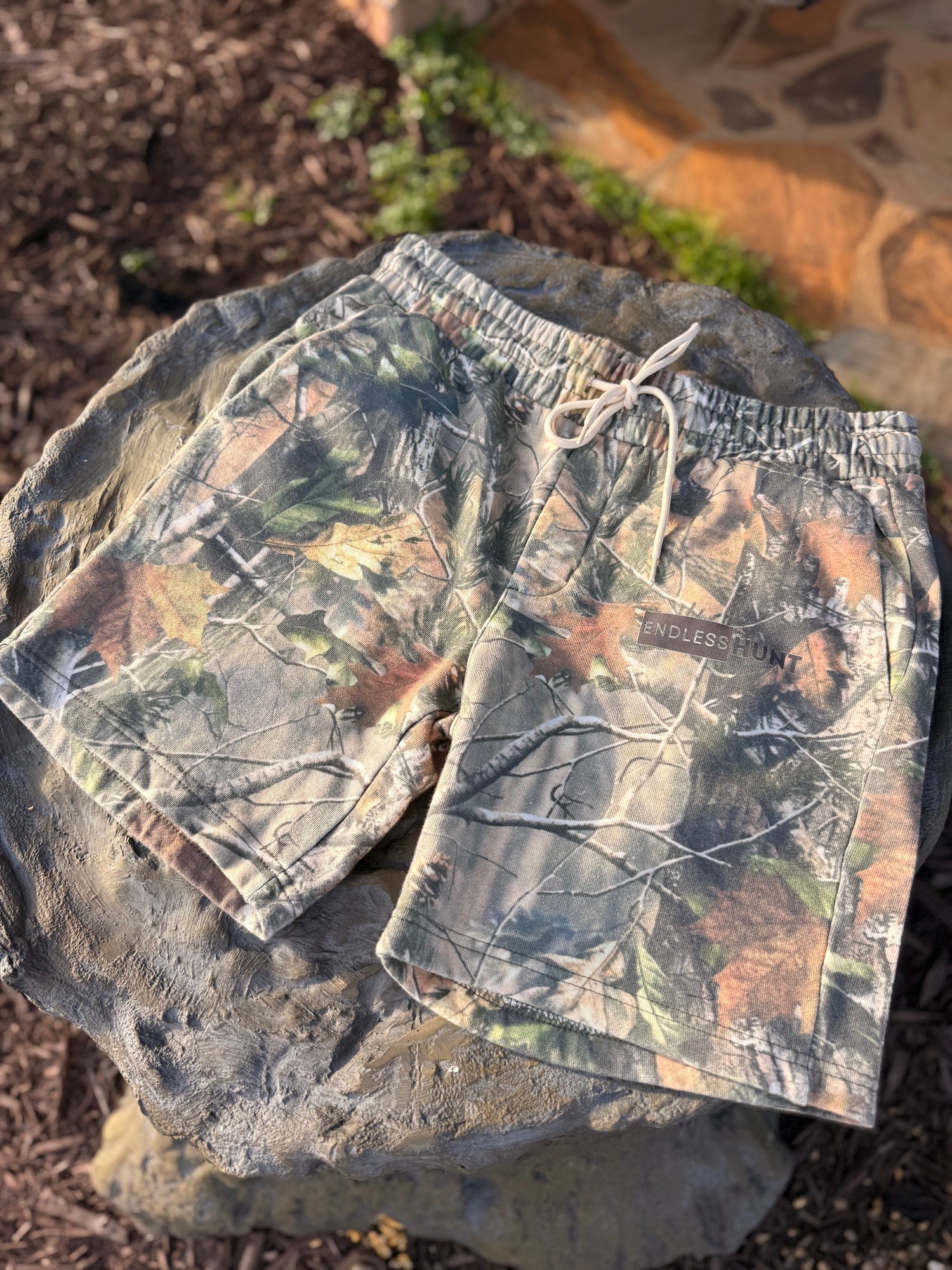 Camo Cotton Volley Shorts