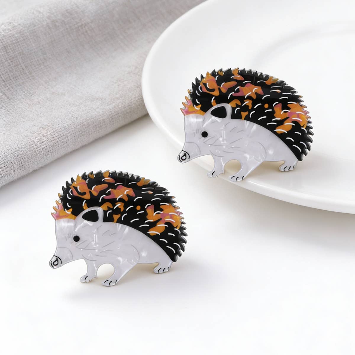 Hedgehog Animal Hair Claw Clip