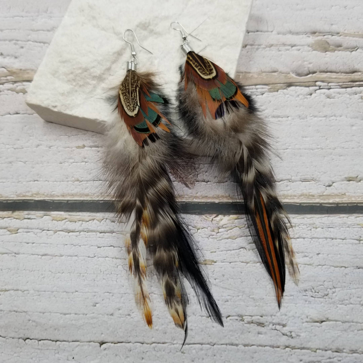 Boho Dovetail Feather Earrings