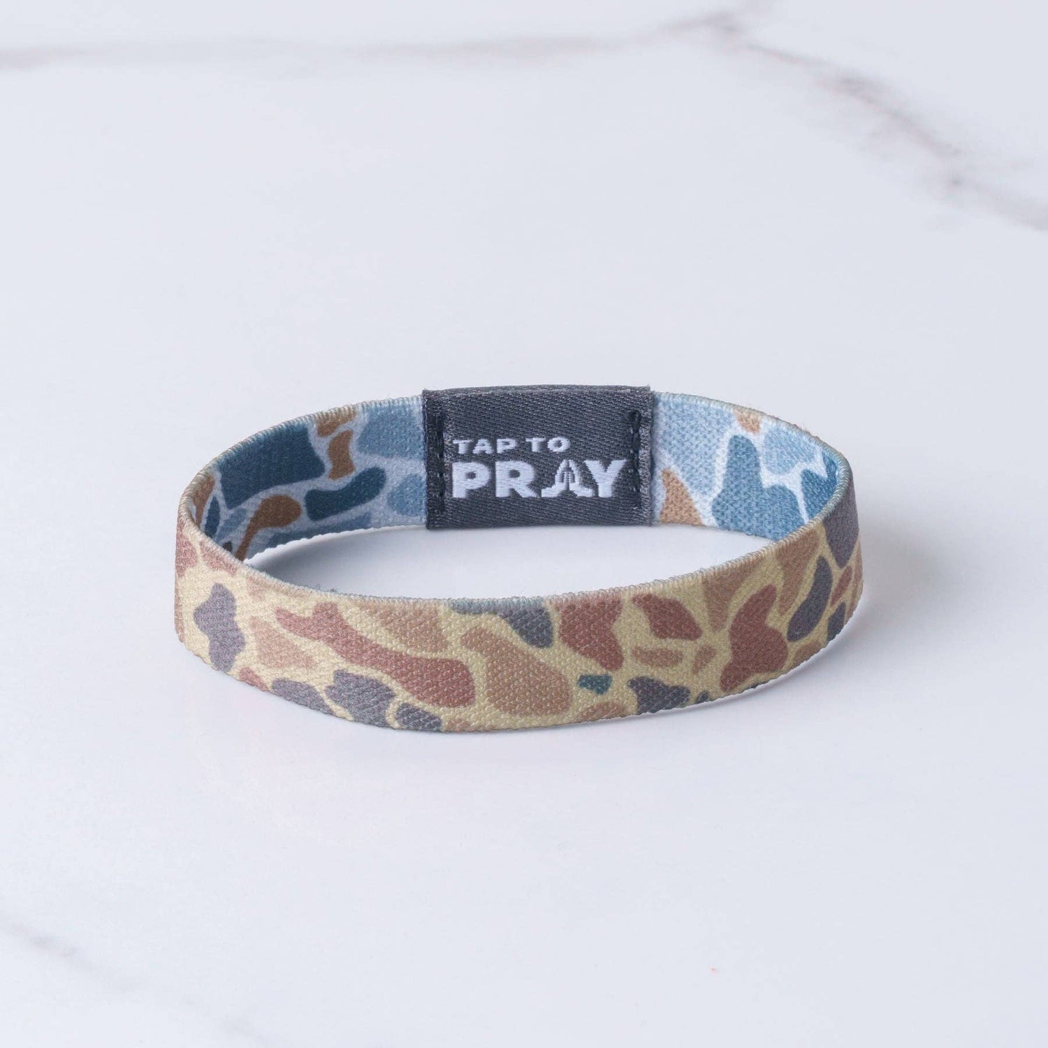 Tap To Pray® Wristband – River Rock Camo - Sahara and Copper