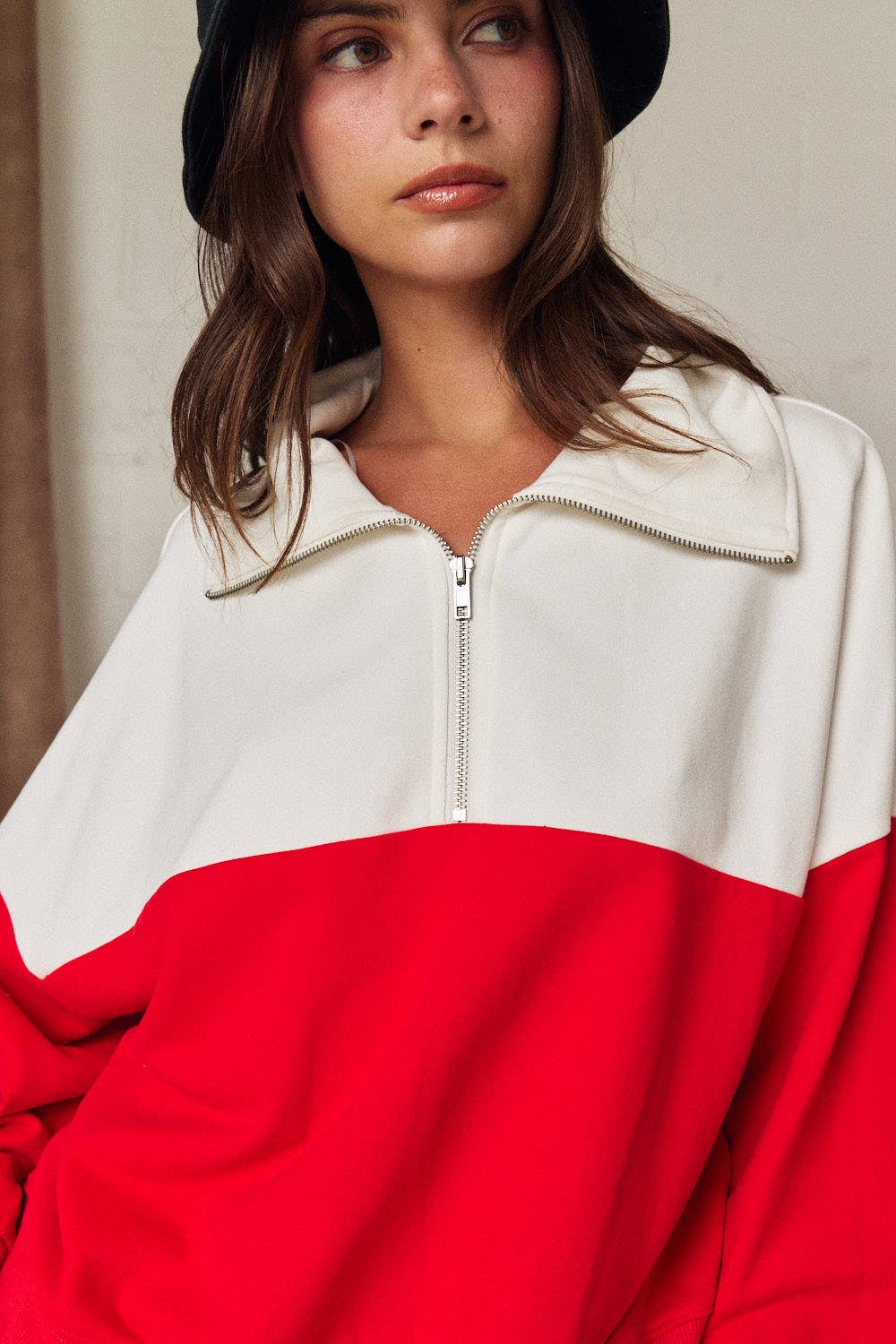 GA Colorblock Half Zip Pullover Relaxed Fit