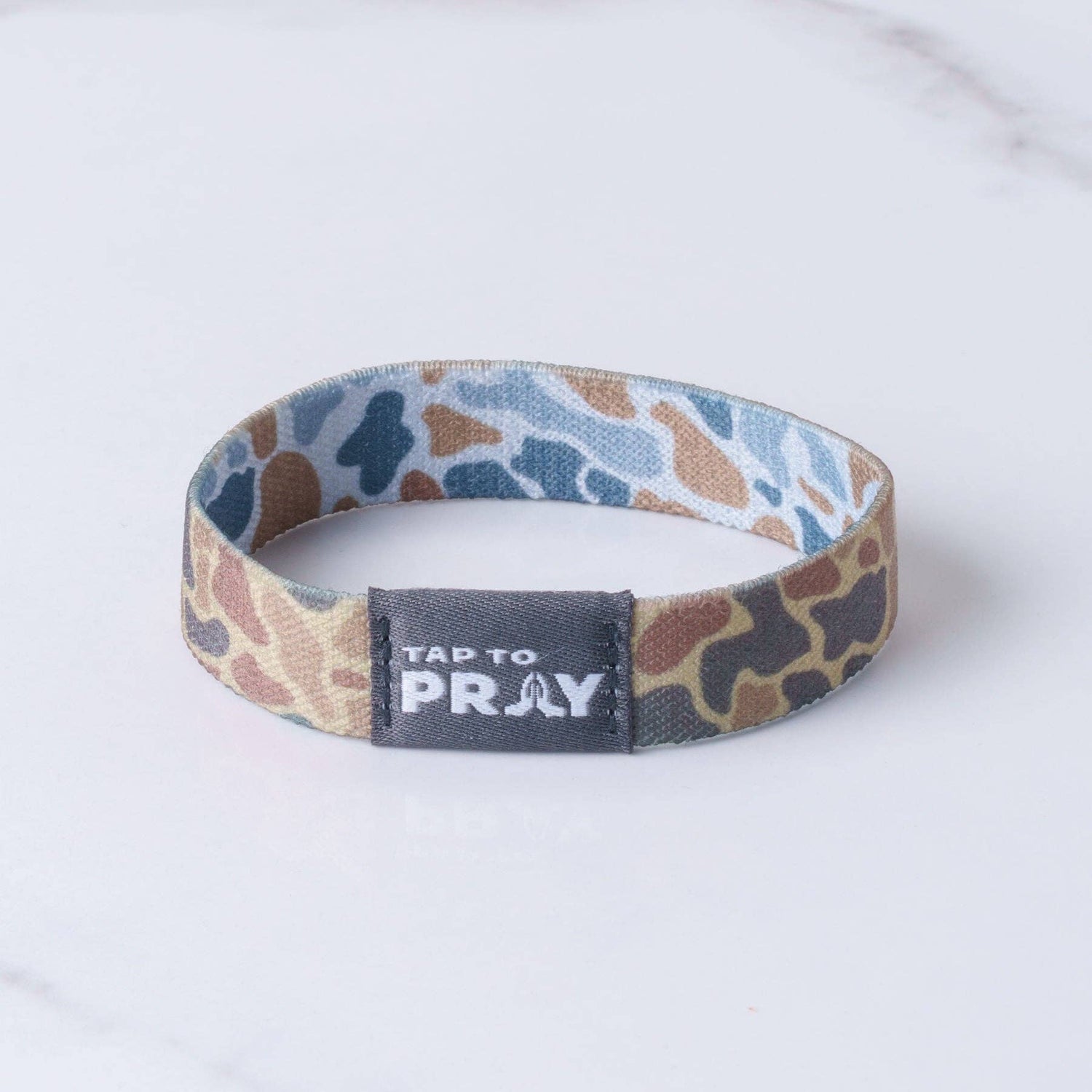 Tap To Pray® Wristband – River Rock Camo - Sahara and Copper