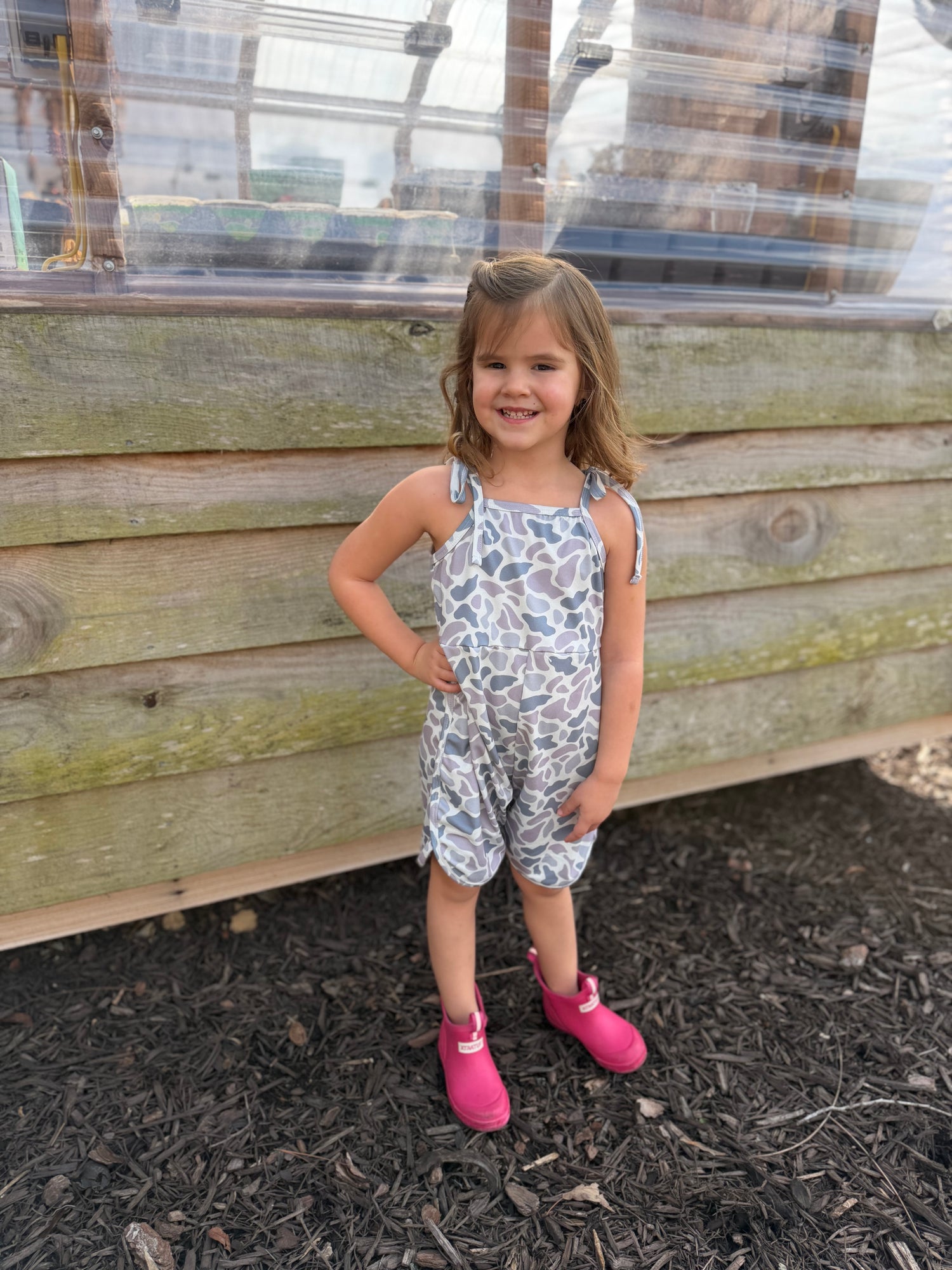 Girls Camo Jumpsuit