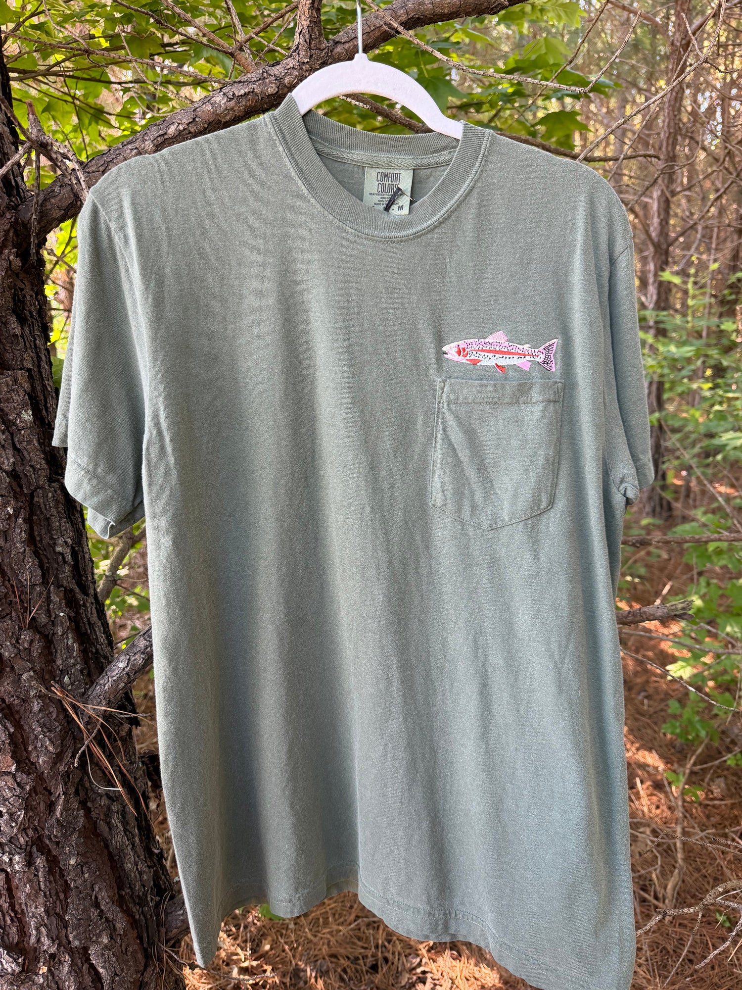 Embroidered Trout Tee