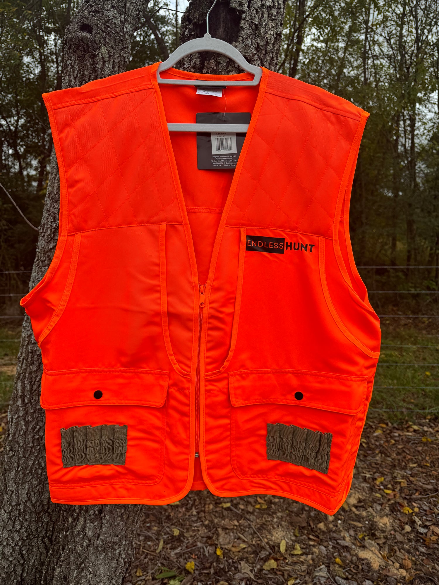QuietWear Men's Hunting Vest - Blaze Orange