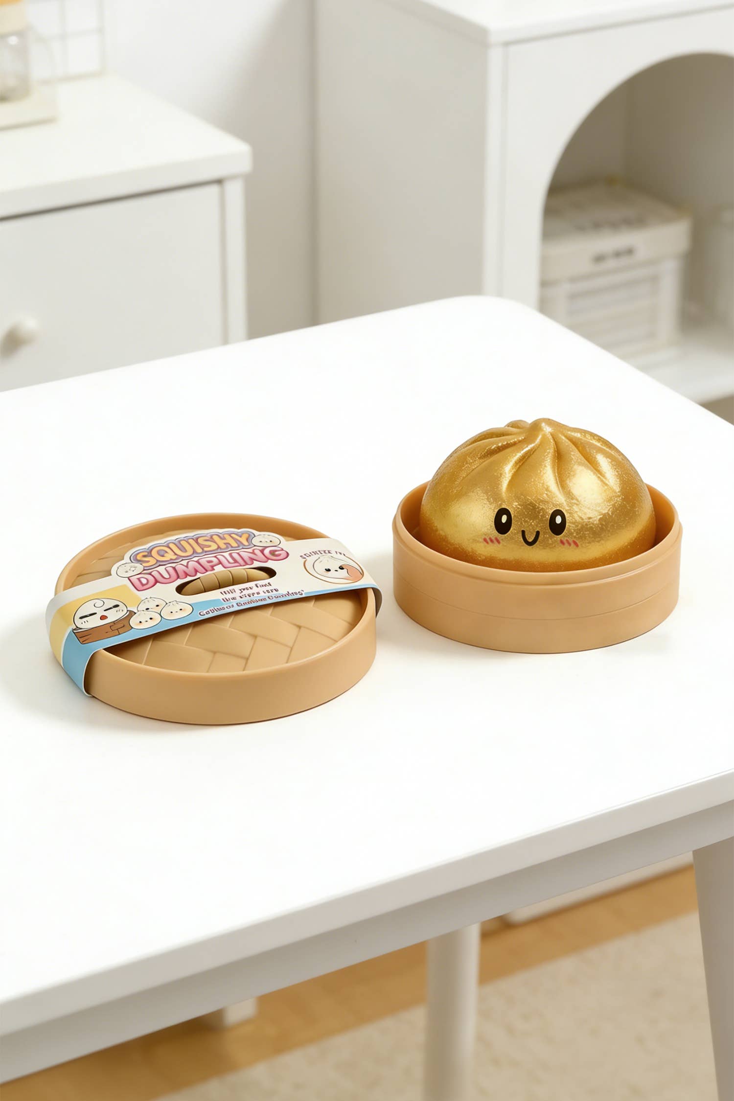 Squishy Dumpling Stress Ball With Steamer