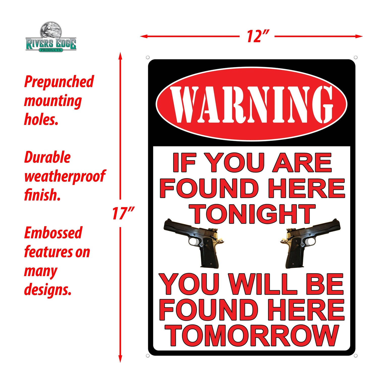 Tin Sign Warning