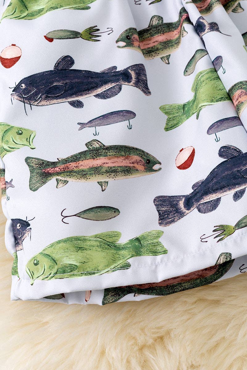 Youth Fish Swim Trunks