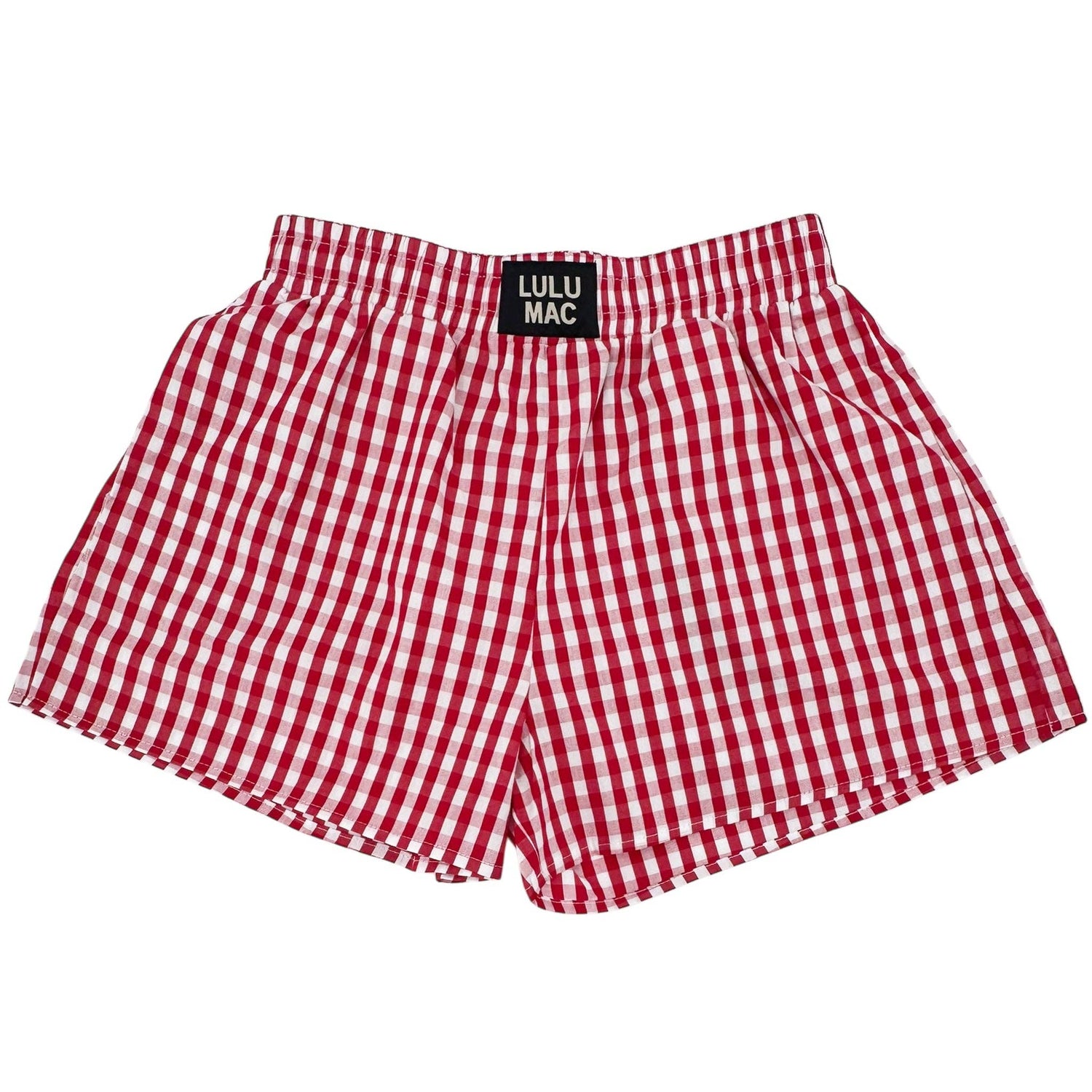 Lulu Mac Gingham Red Boxer Shorts