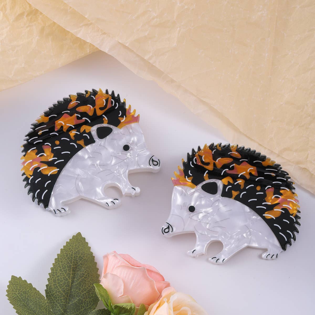 Hedgehog Animal Hair Claw Clip