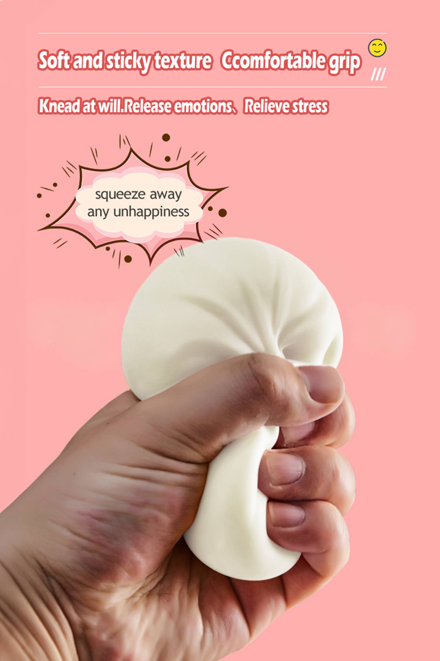 Squishy Dumpling Stress Ball With Steamer