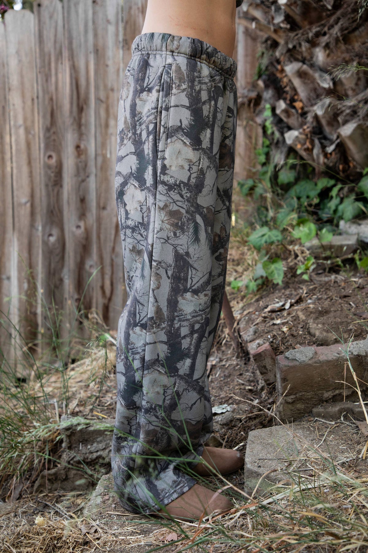 Woodland Camo Cloud Fleece Wide Leg Sweatpants