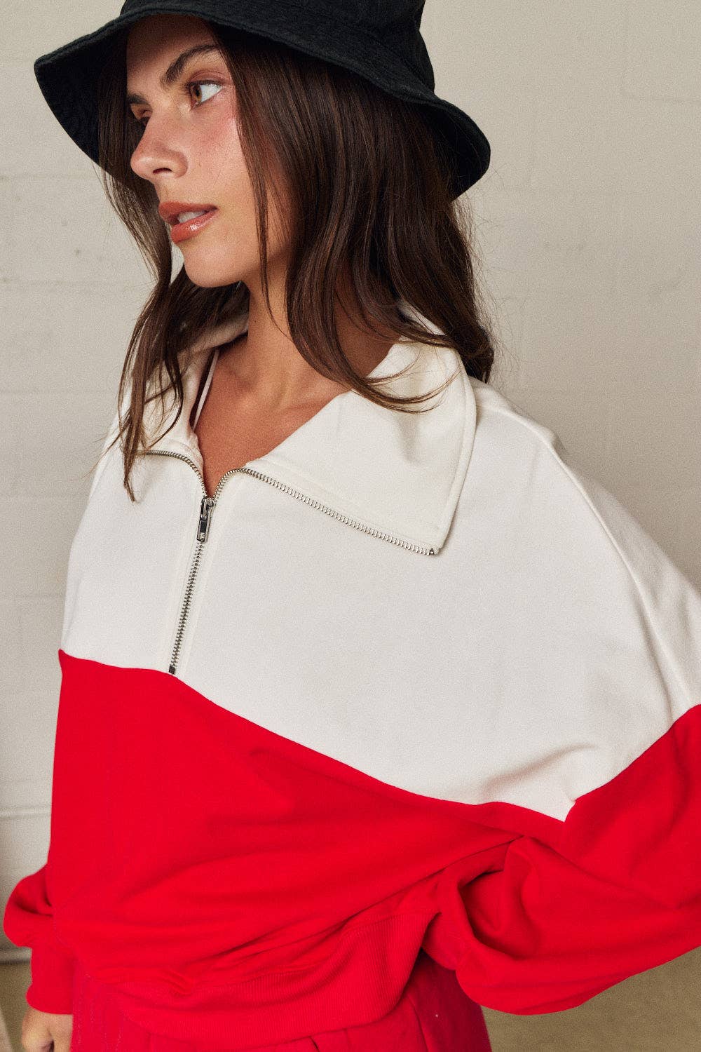 GA Colorblock Half Zip Pullover Relaxed Fit