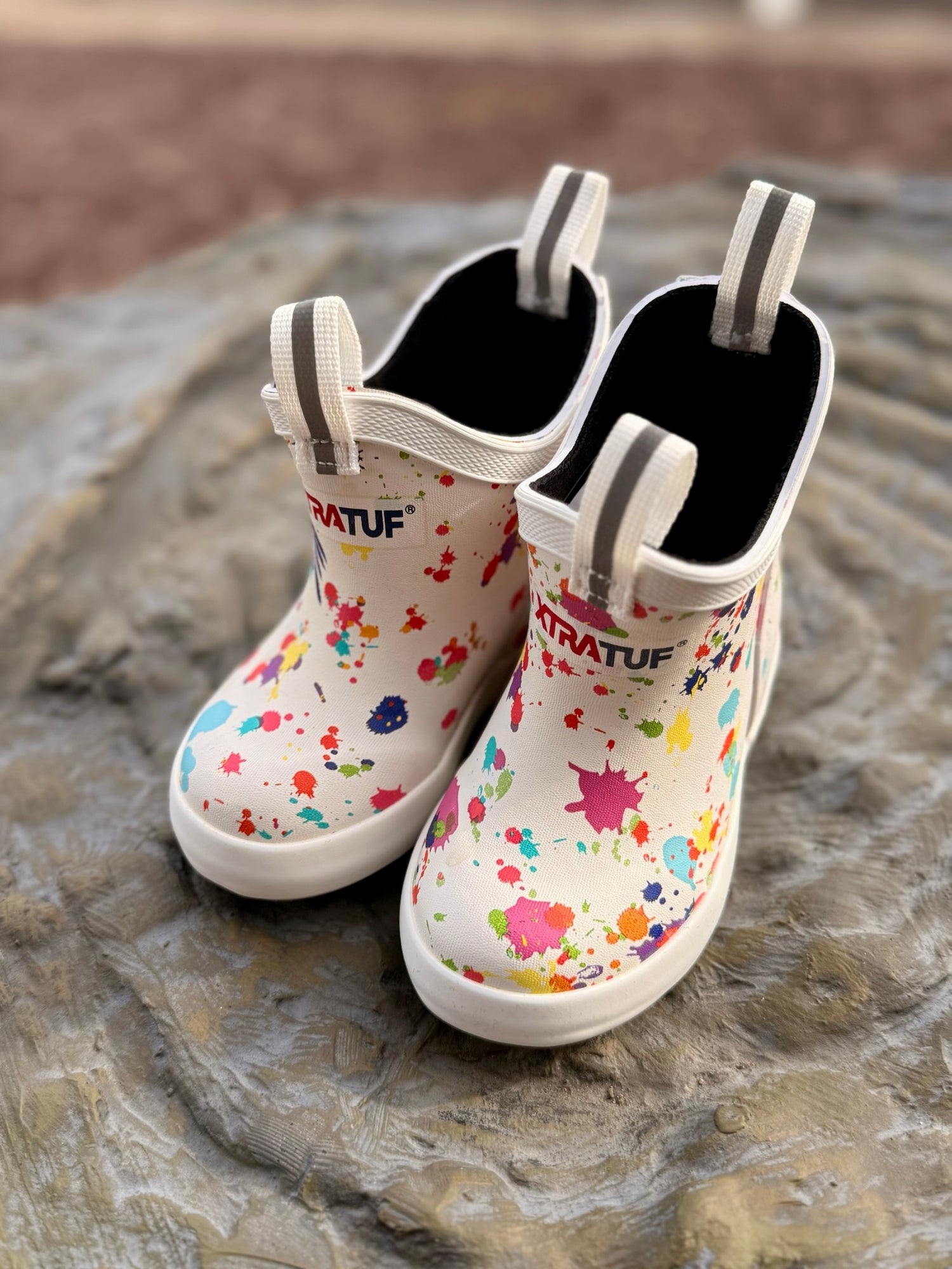 XtraTuf Toddler Ankle Deck Boot - Paint Splatter