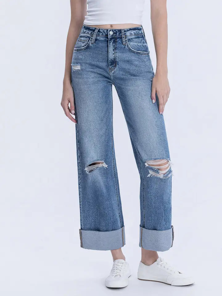 Double Cuffed Vervet Jeans