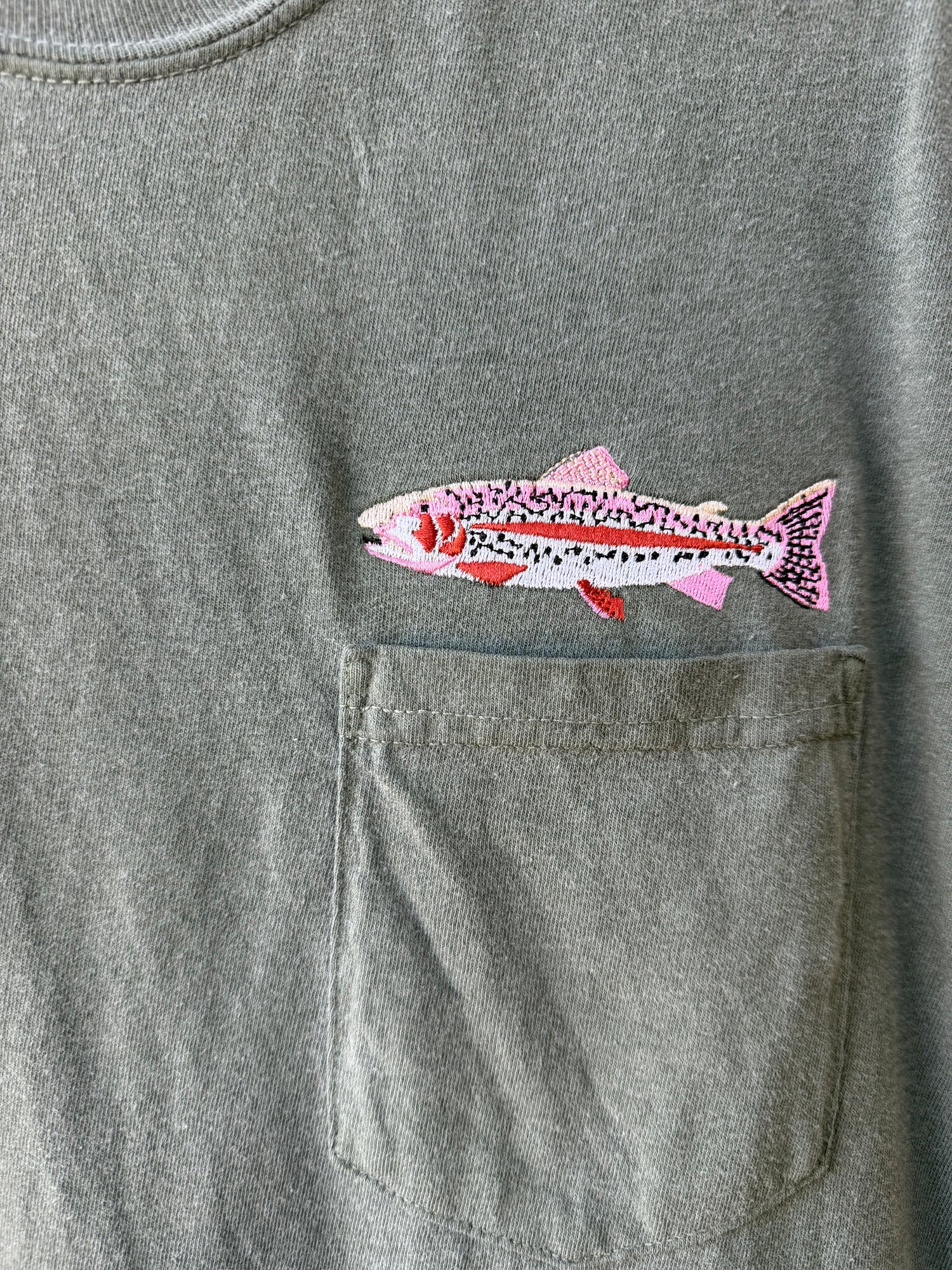 Embroidered Trout Tee