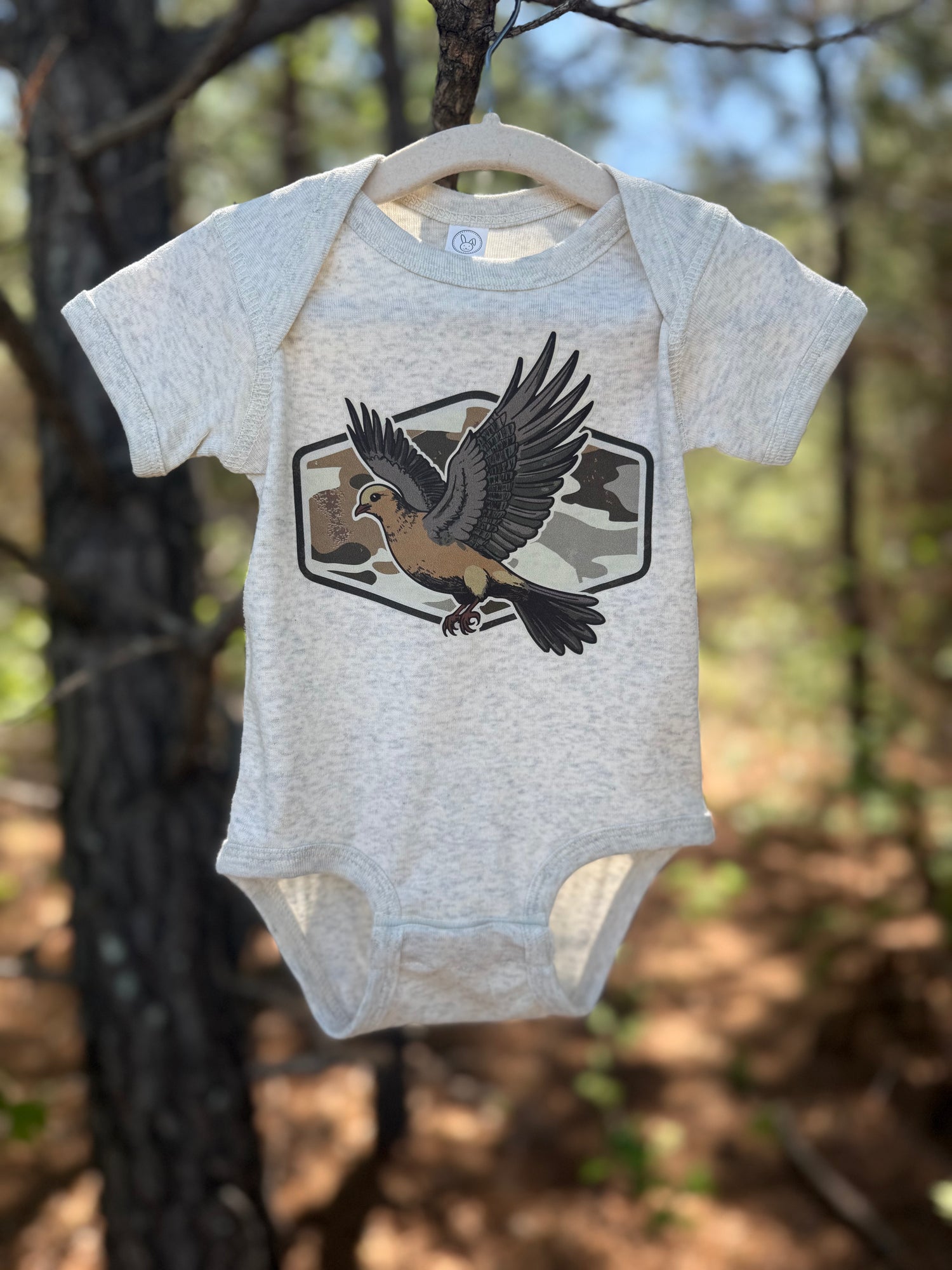 Camo Dove Baby Onesie