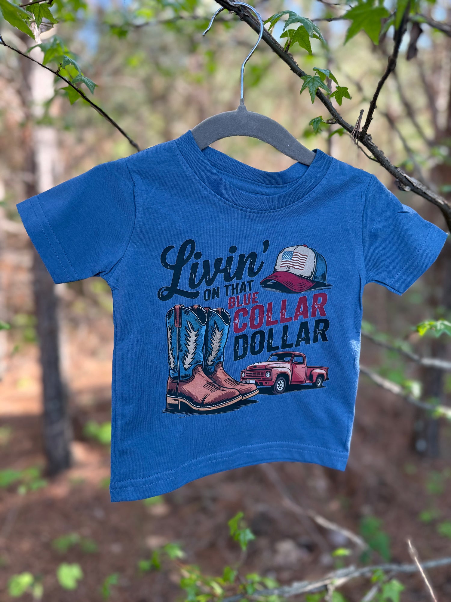 Youth Livin' on Blue Collar Tee