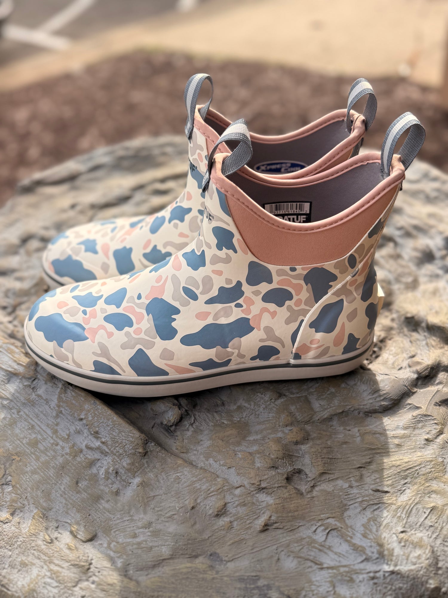 XtraTuf Women’s 6in Ankle Deck Boot - Ivory Duck Camo