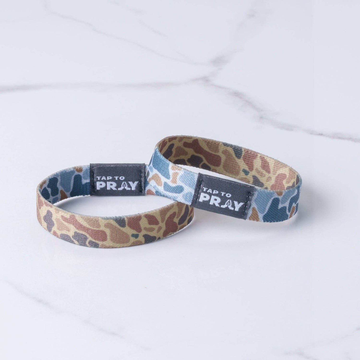 Tap To Pray® Wristband – River Rock Camo - Sahara and Copper