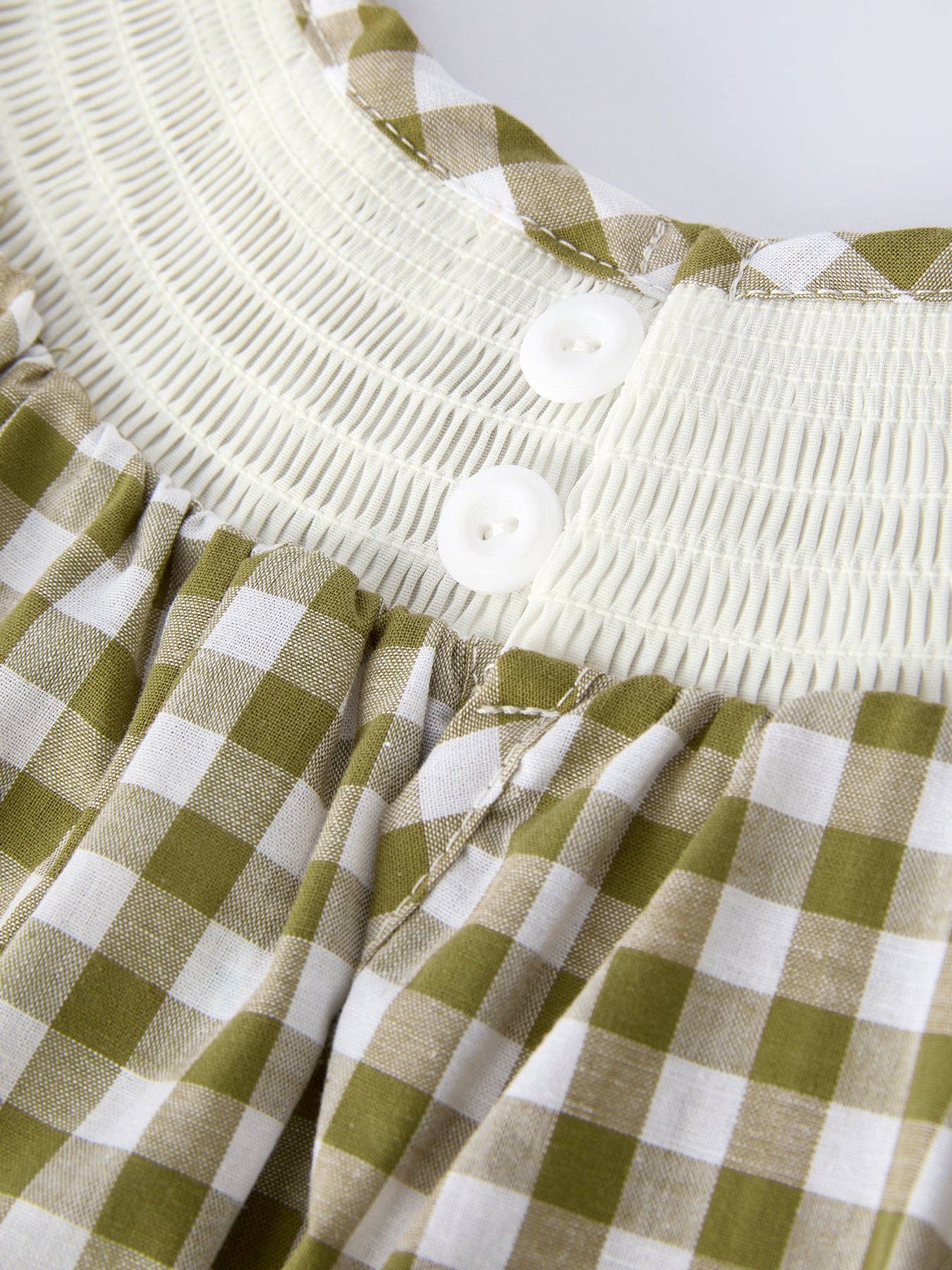 Green Fish Embroidered Smocked Dress