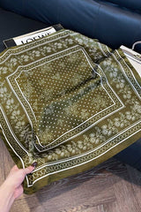 Olive Floral Dot Scarves