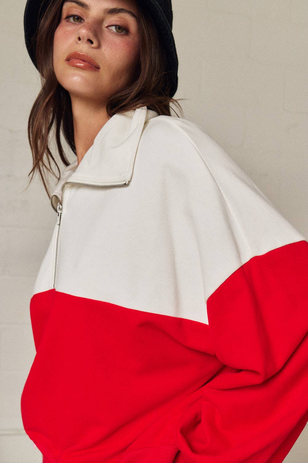 GA Colorblock Half Zip Pullover Relaxed Fit