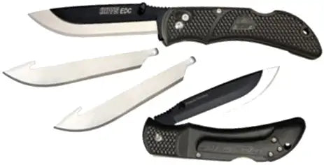 OUTDOOR EDGE ONYX EDC KNIFE 3.5in w/2-XTRA BLD BLACK