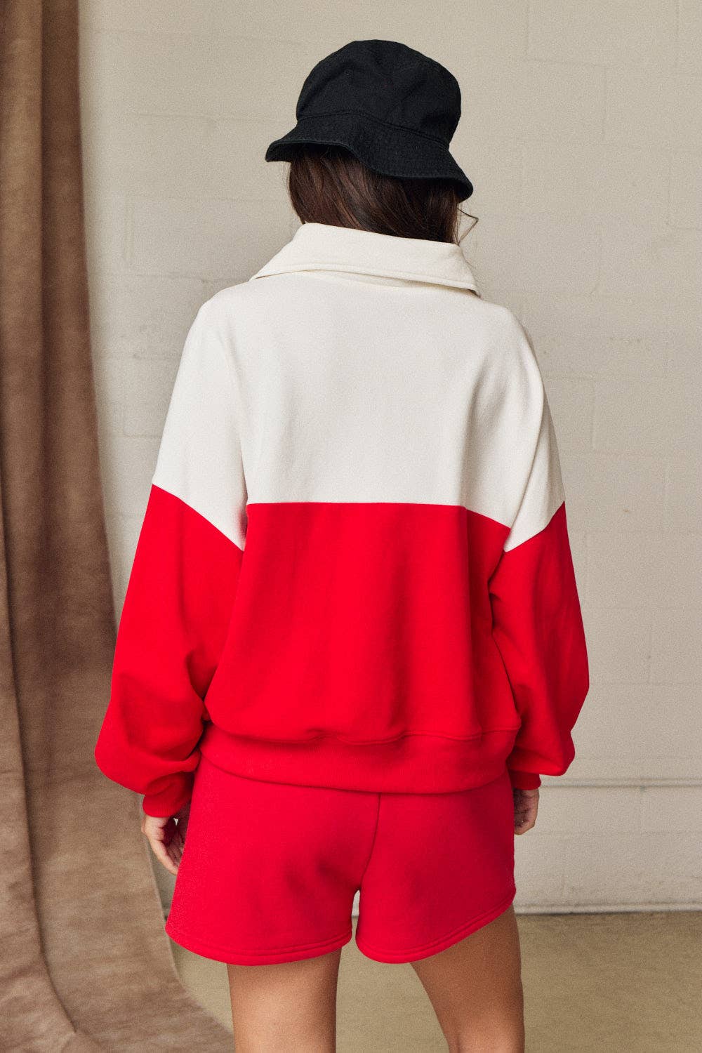 GA Colorblock Half Zip Pullover Relaxed Fit