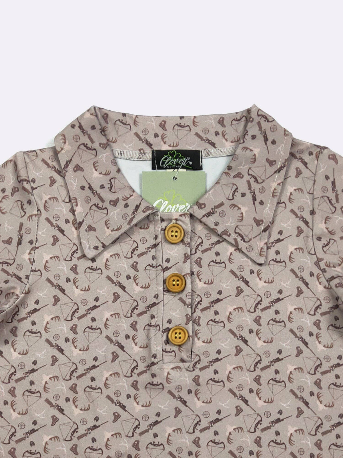 Deer Hunt Boy Collar Shirt