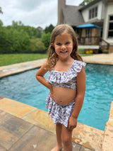 Camo Two Piece Ruffle Swimsuit