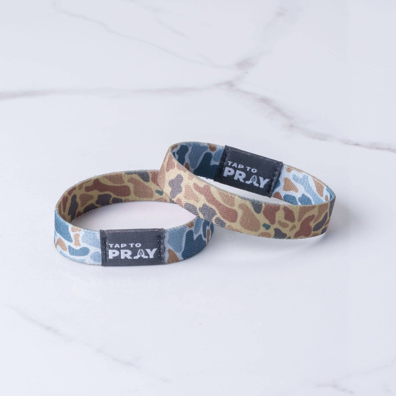 Tap To Pray® Wristband – River Rock Camo - Sahara and Copper