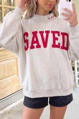 Saved By Grace Mock Neck Sweatshirt