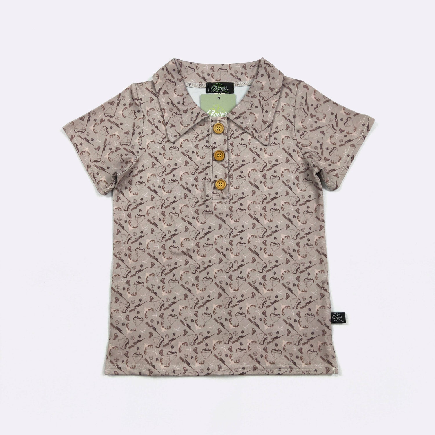 Deer Hunt Boy Collar Shirt