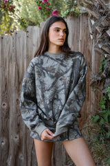 Woodland Camo Cloud Fleece Crew Neck Sweatshirt