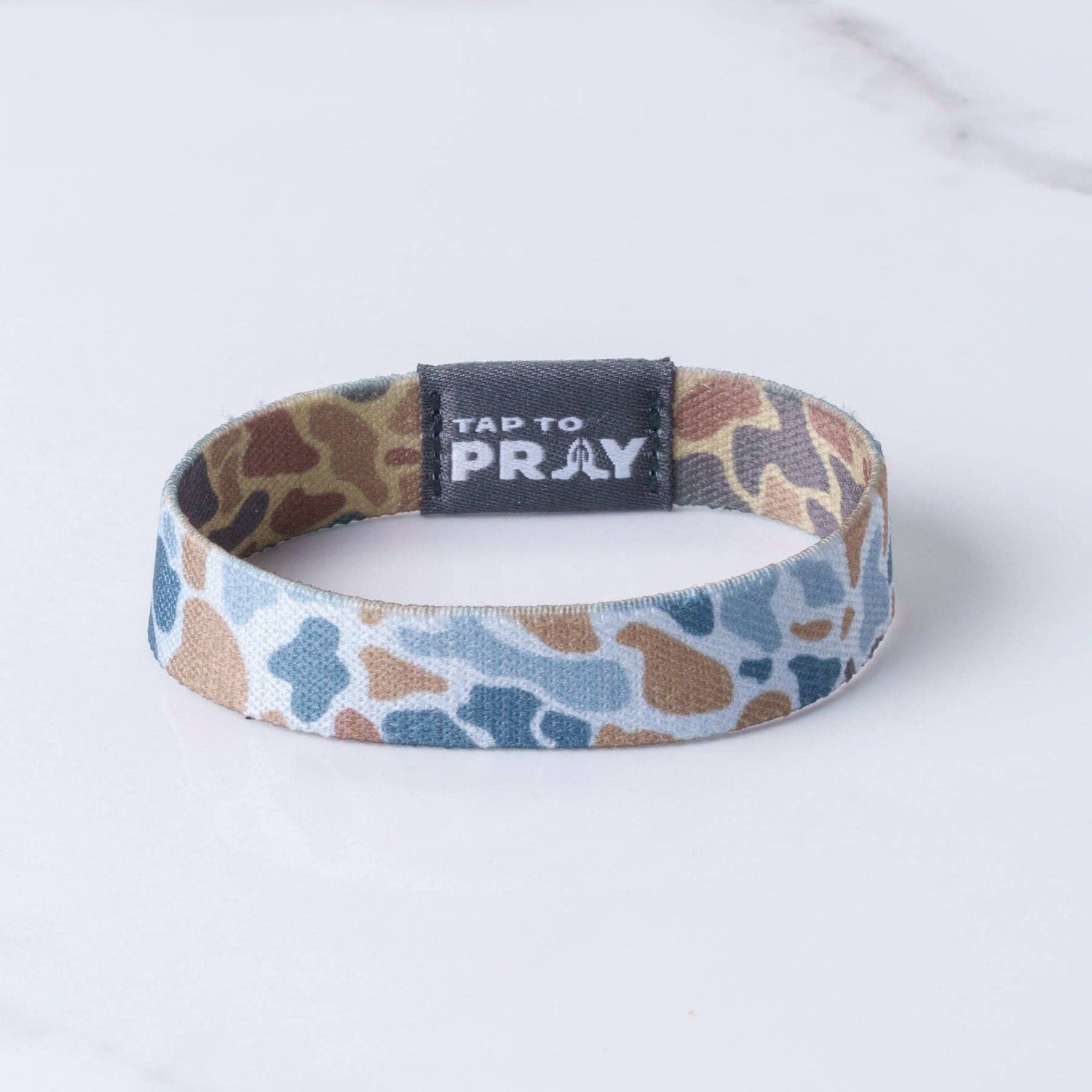 Tap To Pray® Wristband – River Rock Camo - Sahara and Copper