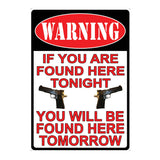 Tin Sign Warning