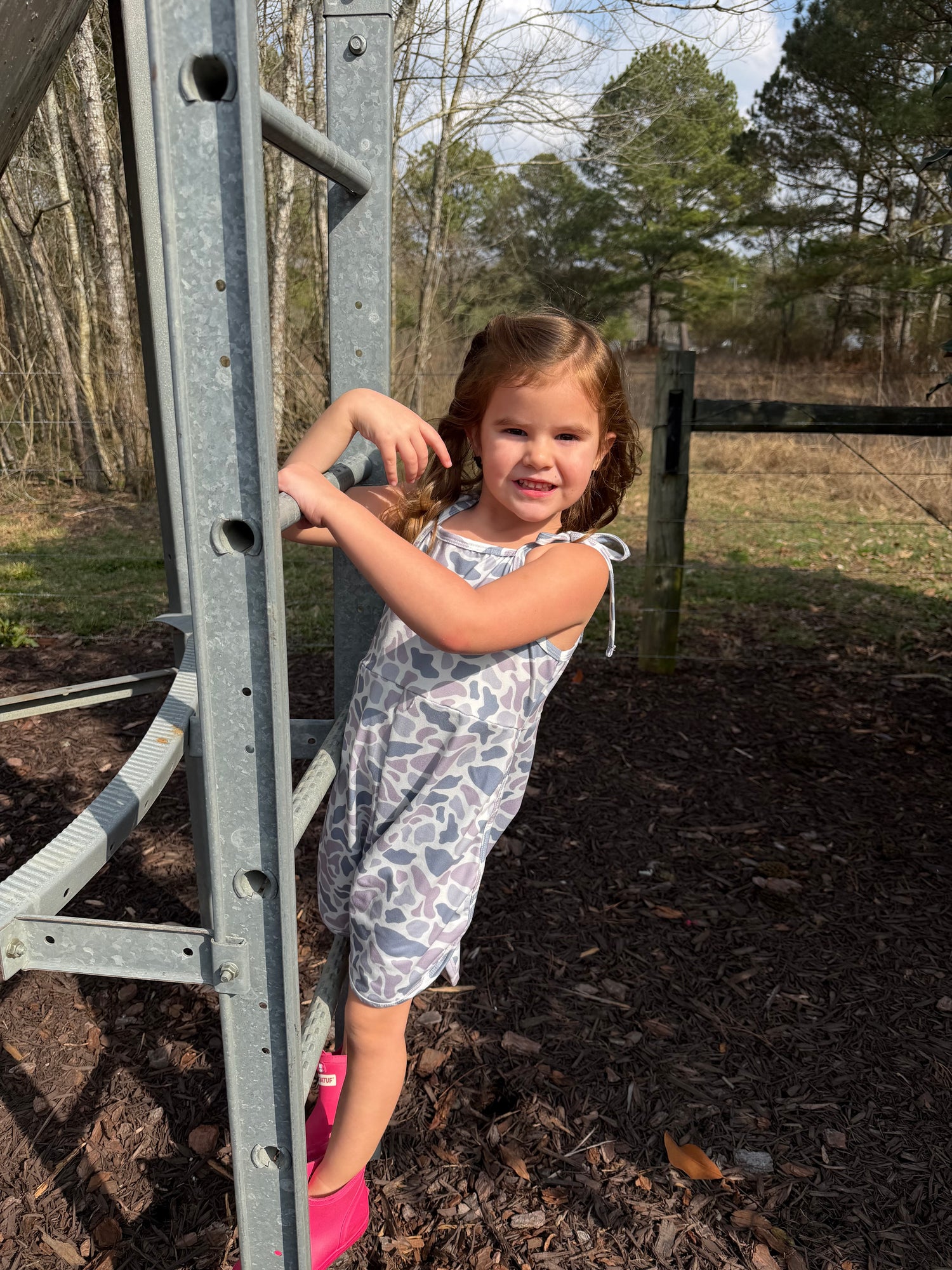 Girls Camo Jumpsuit
