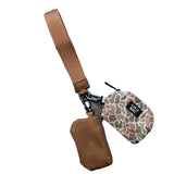Camo/Brown Lulu Mac Double Pouch Wristlets
