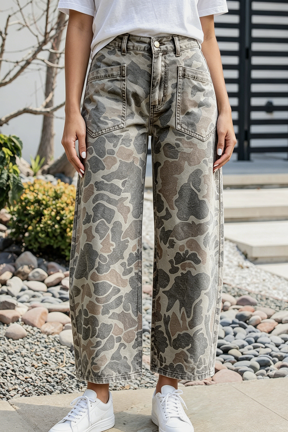 Camouflage Ankle Length Jeans