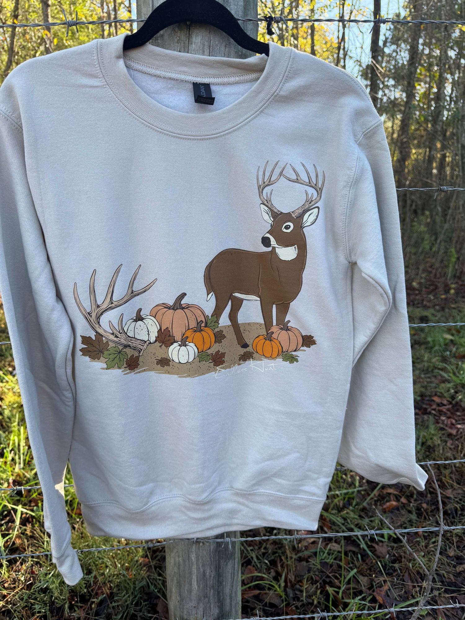 Pumpkin Patch Buck Crewneck