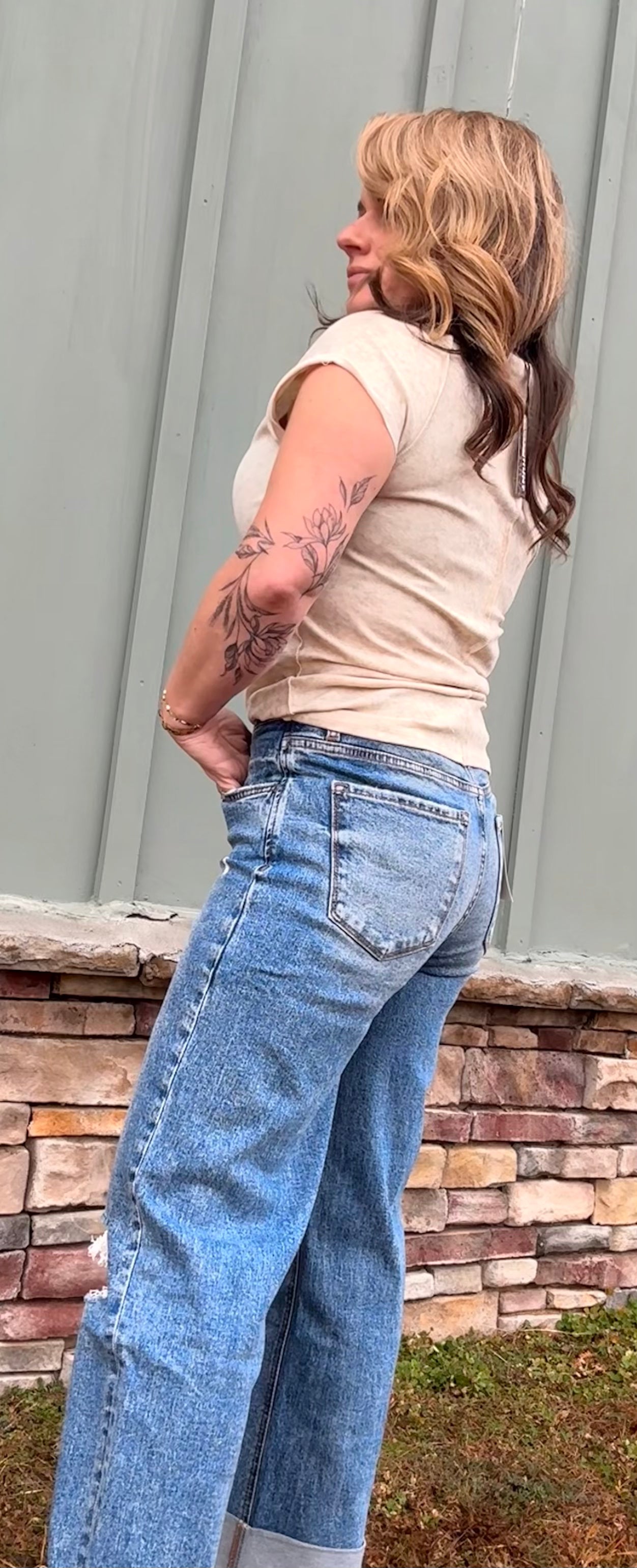 Double Cuffed Jeans