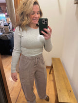 Mineral Washed Driftwood Terry Pocket Pant