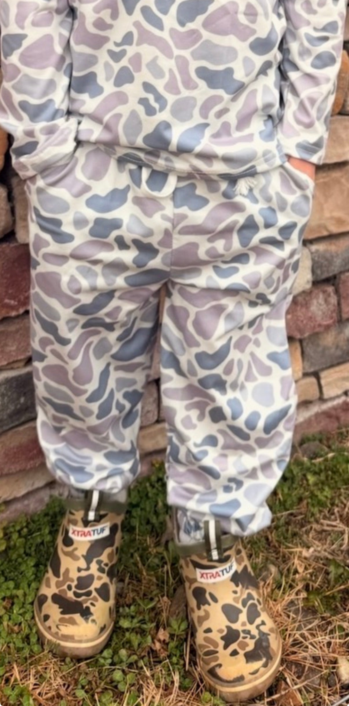 Youth Gray Camo Joggers
