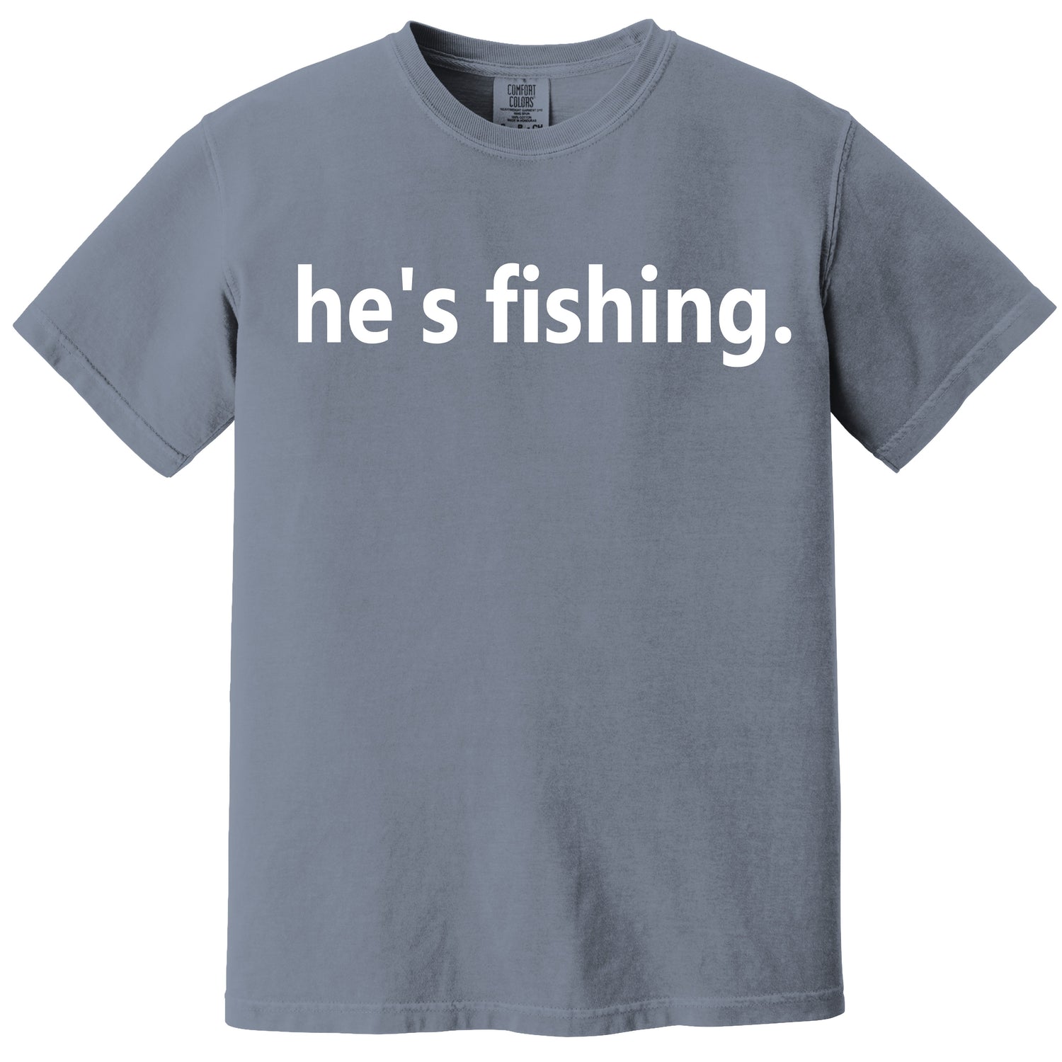 He's Fishing.