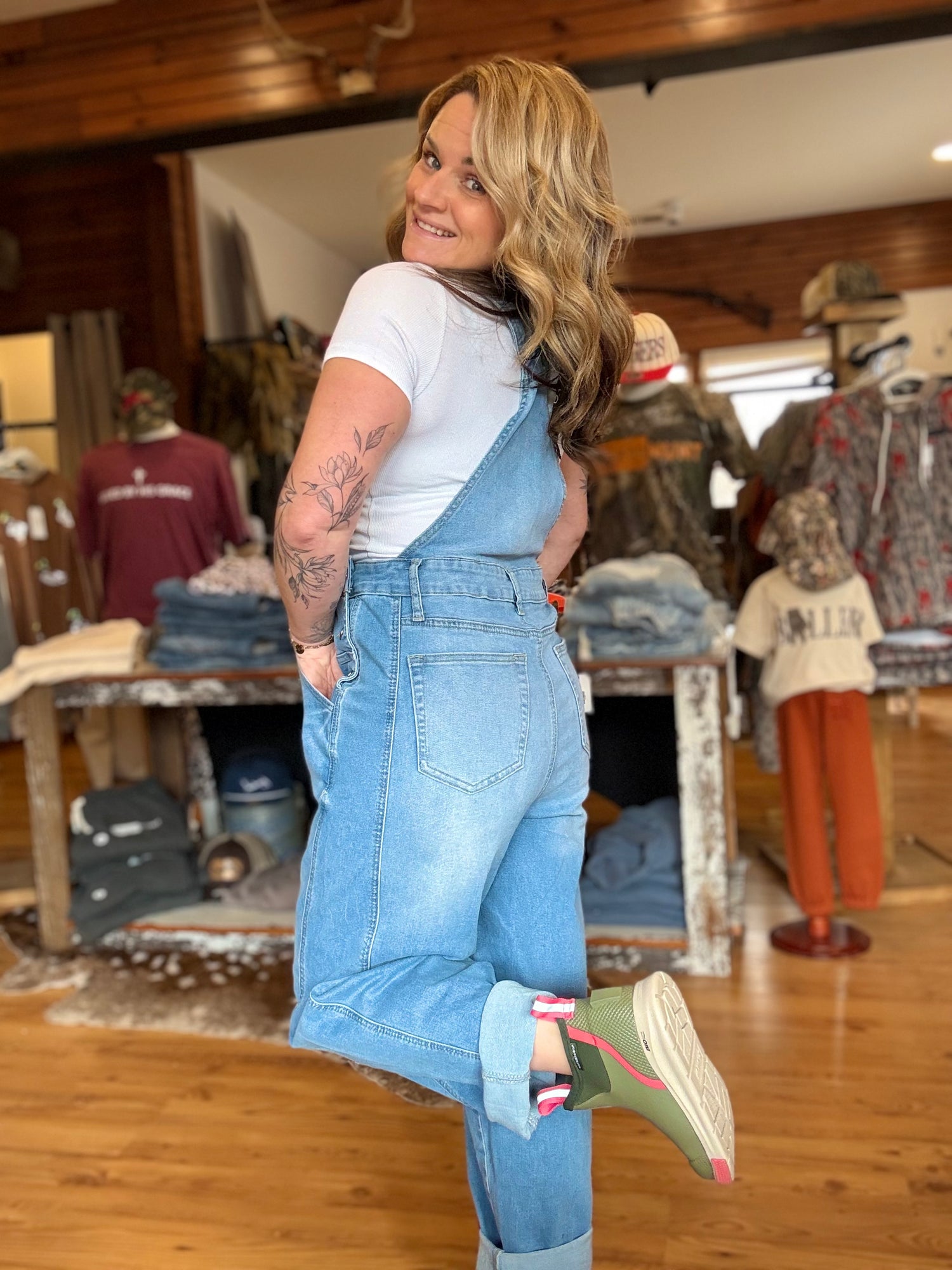 Barrel Denim Overalls