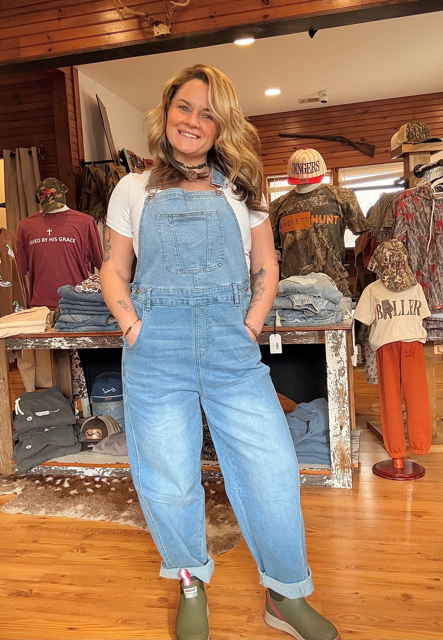 Barrel Denim Overalls