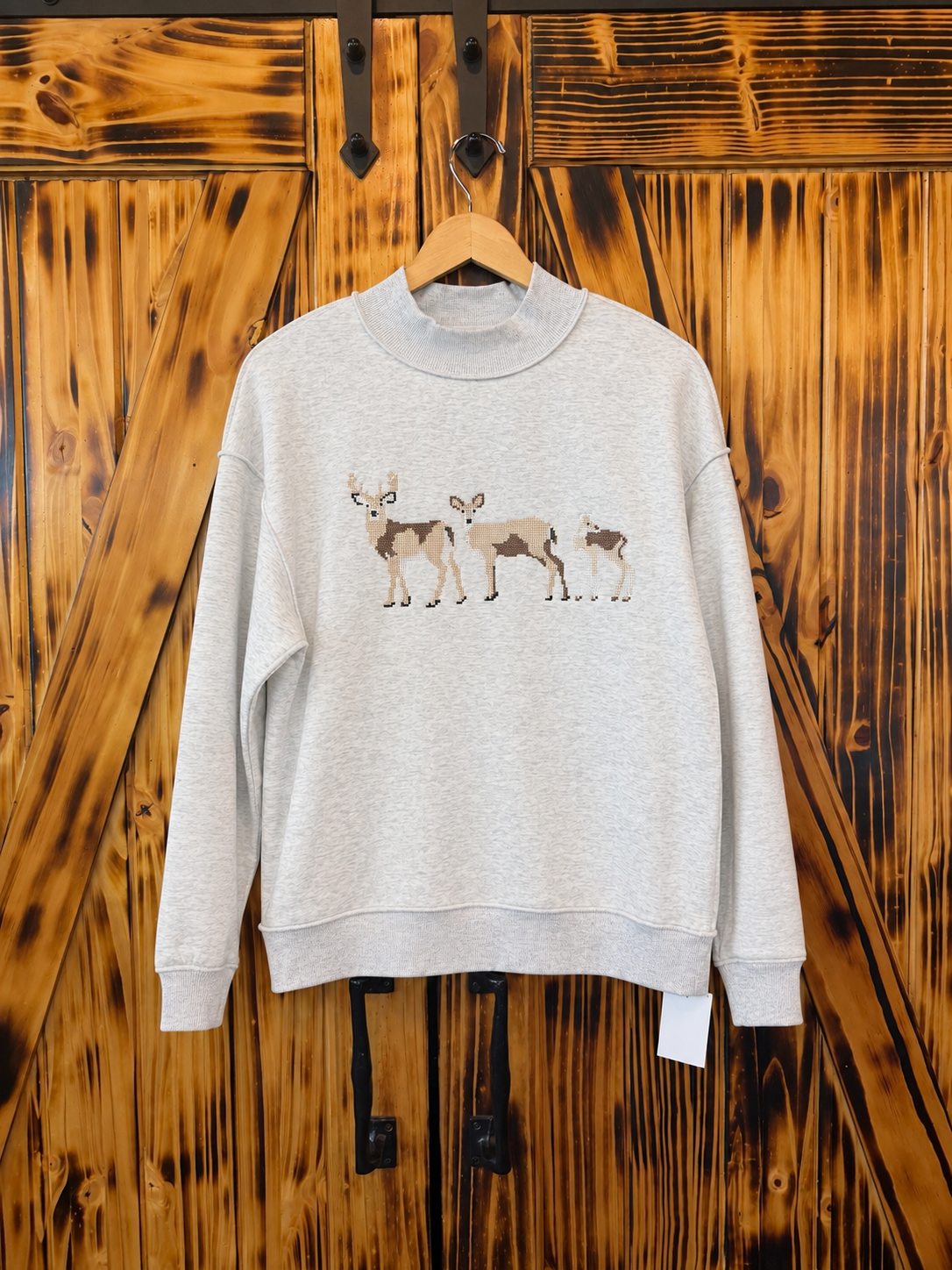 Whitetail Stitch Mock Neck