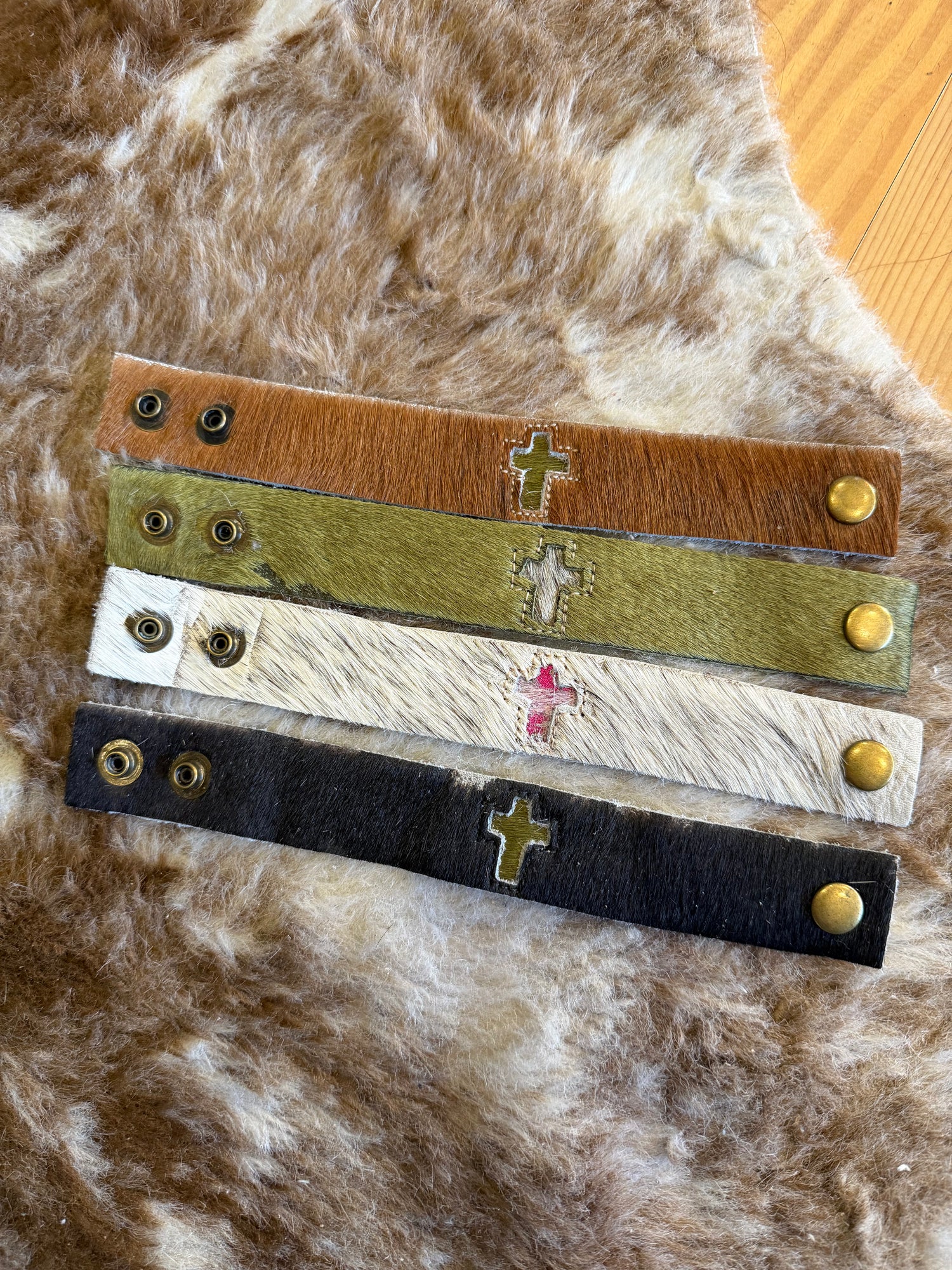 Faith Over Fear Hide Cuff