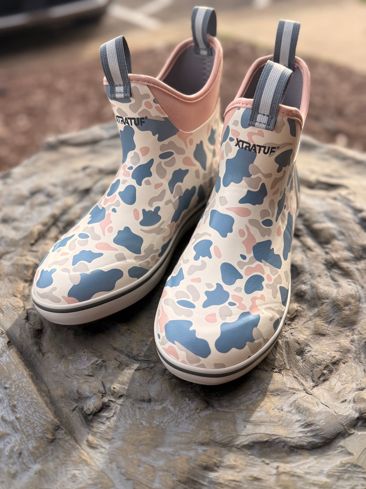 XtraTuf Women’s 6in Ankle Deck Boot - Ivory Duck Camo